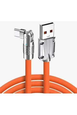 Android Type-c Dönebilen Şarj Kablosu Oynar Başlıklı1.2 Metre