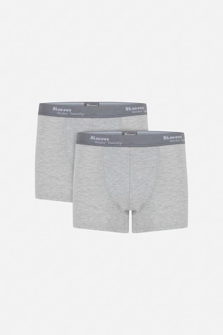Kom Tight Pamuklu 2'Li Erkek Boxer - Gri