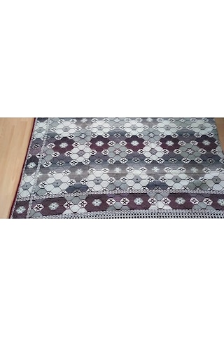 4m2 Yıldızlı Desen Serme Halı Örtüsü, Halı Koruyucu, Çok Amaçlı Pike, Savan Bordo - Krem