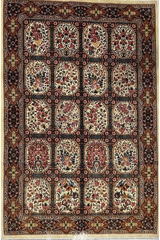 İran Makine İpek Halı 100 150 Cm Çok Renkli