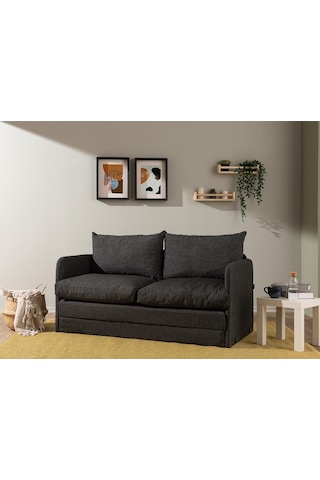 Pafu Saga Xl İkili Katlanır Yataklı Koltuk Keten Koyu Gri