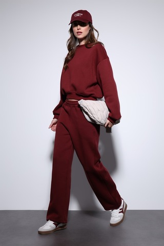 Antioch Basic Kadın Sweatshirt Bordo