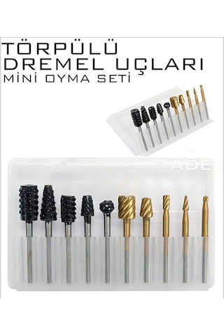 Törpülü Mini Oyma Gravür Uç Seti 10 Parça