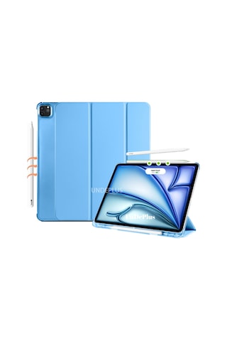 Apple Uyumlu iPad  Pro 12.9 3./4./5./6. Nesil M2 Kılıf Flip Cover Kalem Bölmeli Pc Case 2018-2023