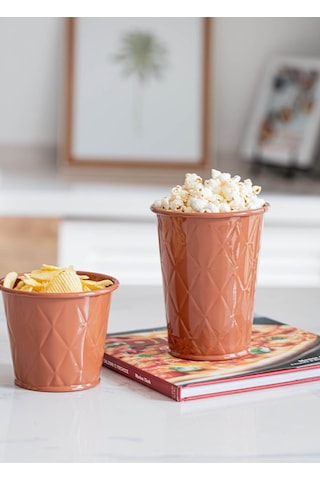 The Mia Prizma Popcorn Kasesi Terracota