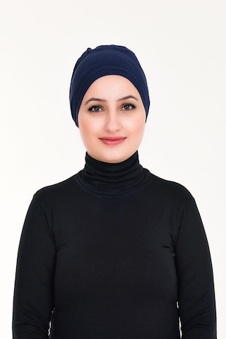 Sensu Tesettür Lüks Penye Bone Lacıvert