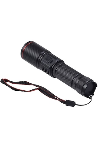 Powerdex Pd-8900 Taktik Şarjlı Avcı Feneri 2000 Metre Menzili Siyah