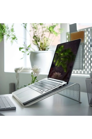 Laptop Desteği, Beyaz Metal 28x9x36 Cm