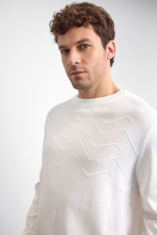 Back & Bond Erkek Kazak B35w40042 101 Beyaz Beyaz