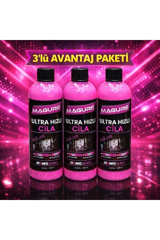 Magurex 3'lü Avantaj Paketi - Ultra Hızlı Cila Seramik Katkılı Islak Ve Kuru Uygulama Oto Parlatıcı