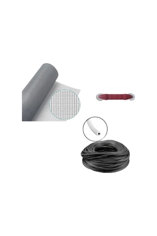 Netpen 3'lü Sineklik Seti 800x100 Cm Tül, 24 Mt. Siyah Conta, Fitil Çekme Aparatı 800x100 Cm