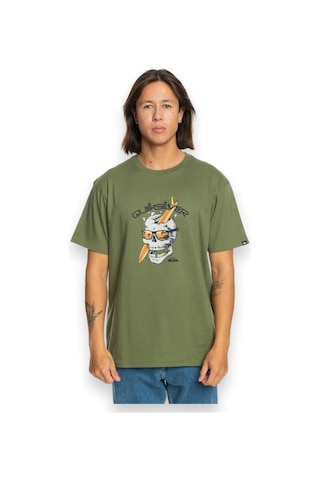 Quiksilver Eqyzt07674 One Last Surf Ss Yeşil Erkek T-shirt Yeşil