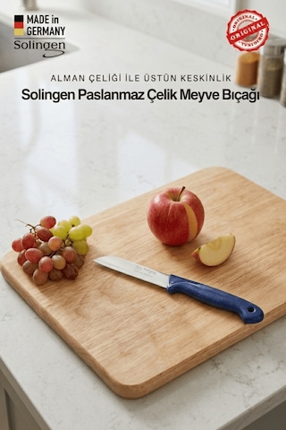 Solingen Profesyonel Lacivert Meyve Bıçağı Ultra Keskin Paslanmaz Çelik Mutfak Bıçağı - 12'li Set Lacivert