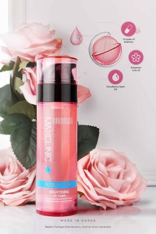 Maxclinic Gül Yağı ve Vitamin Kapsülleri İle Tek Adımda Çift Aşamalı Temizlik Rose Vitamin Oil Foam