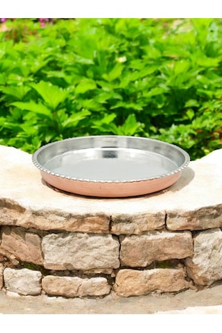 Modabakir Bakır Yuvarlak Fırın Tepsisi 40 Cm