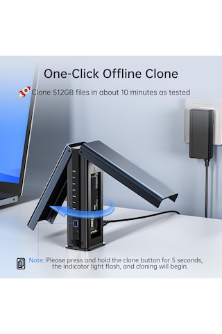 Acasis EC6604 3.2,10Gbps,2x8TB Uyumlu,Fanlı,Clone