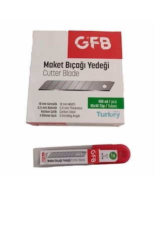 Gfb Maket Bıçağı Yedeği 18x0,5mm 7 Kırımlı 10'lu