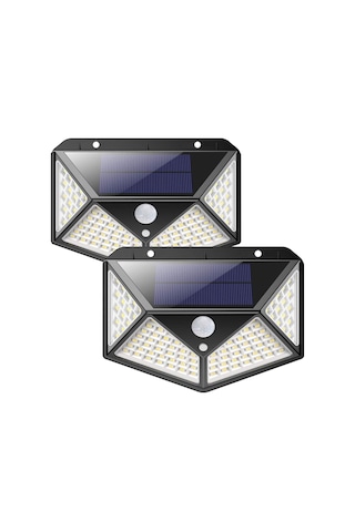 Dış Mekan İçin Solar Lambalar, 270 Dört Taraflı Aydınlatma - 2200mah, 100 Led Güneş Enerjili Lamba, Hareket Se