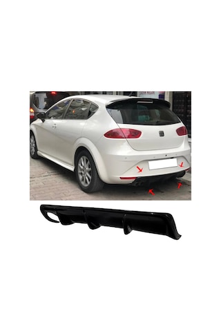 Seat Leon Mk2.5 Difüzör Parlak Siyah 2009-2012 Makyajlı Kasa