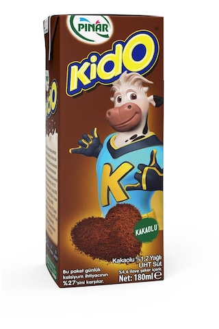 Pınar Kido Kakaolu Süt 180 Ml X 24 Adet
