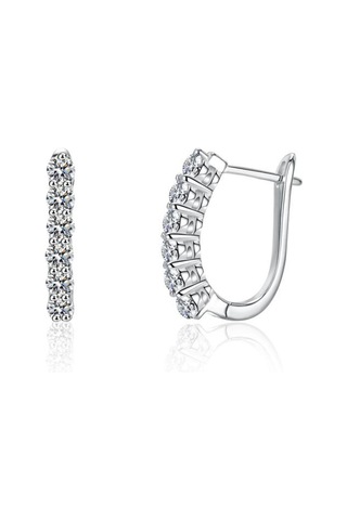 Gümüş Bague Ringen S925 Gümüş Mosan Pırlanta Kadın Geometrik Küpe Basit Moda Sevgililer Günü Hediyesi