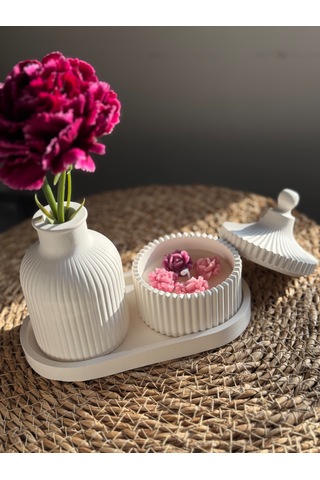 Dekoratif Mum 3 Lü Set