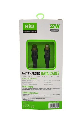 Rio Tech 27w Hızlı Şarj Ve Data Kablosu Type-c To Lightning 1 Metre