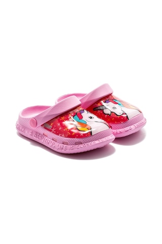 Twigy Unıcorn Çocuk Sabo Terlik Pembe 22/29 DD1007 Pembe