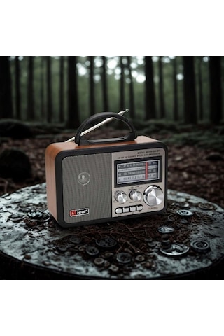 Nostaljik Ahşap Tasarımlı Bluetooth Hoparlör Fm/am Radyo Destekli Şarjlı Ve Taşınabilir Retro Radyo Model-3