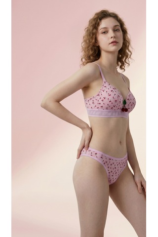 Suısy Cherry Pie Kiraz Desenli Bralet Sütyen Çok Renkli