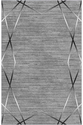 Rovigo Home Dijital Baskı Yıkanabilir Kaymaz Taban Salon Halısı Rvg0682 Gri