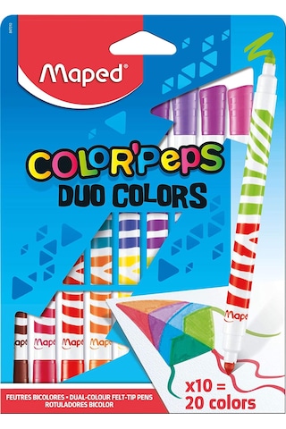Maped Keçeli Boya Kalemi Duo Tip 10 Lu 20 Renk 847010