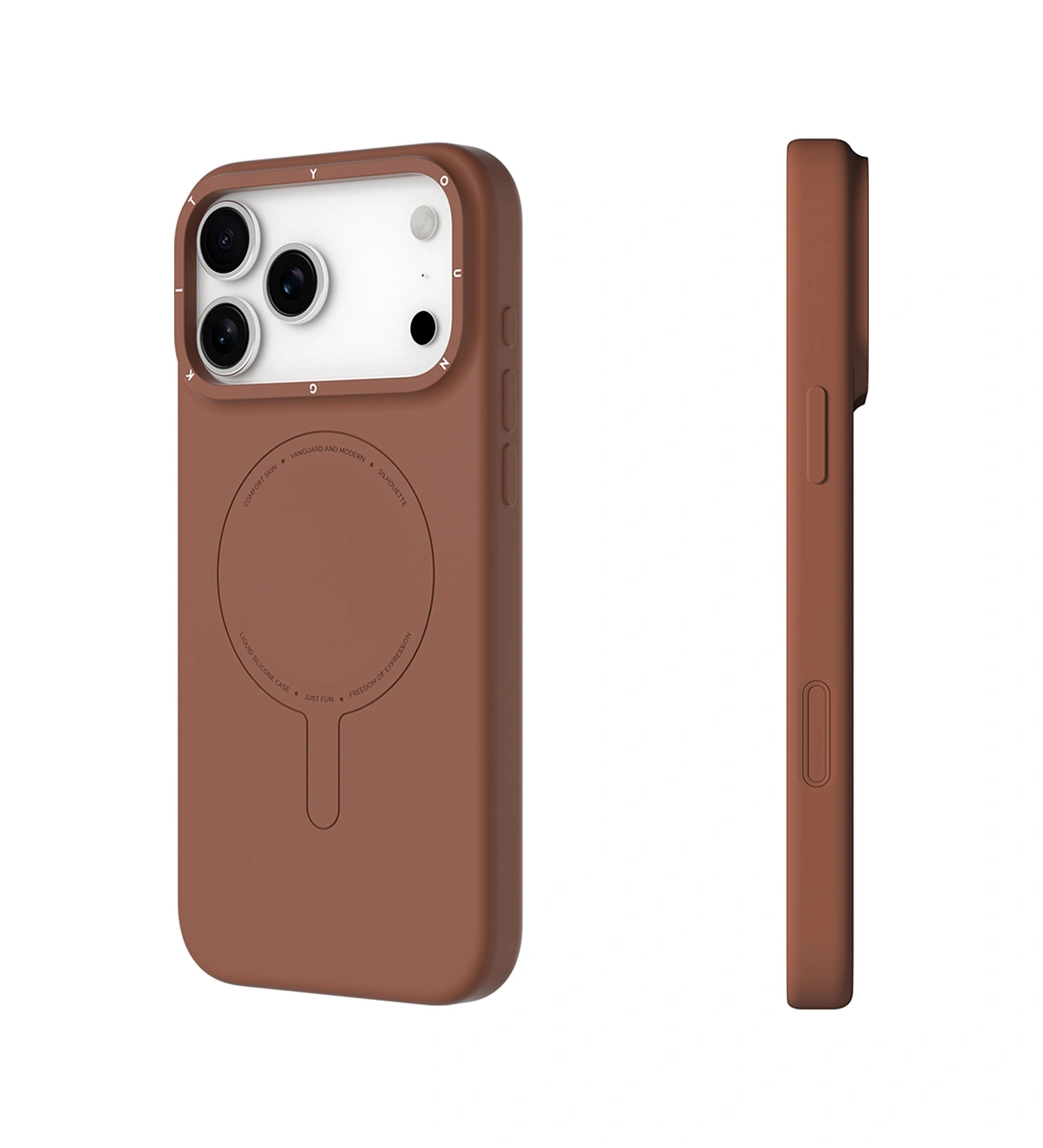 Apple Uyumlu iPhone 17 Pro Kılıf M-safe Şarj Özellikli Youngkit Morandi Serisi Kapak Kahverengi Kahverengi