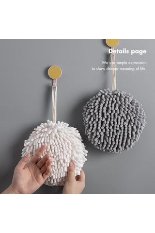 Ranyeek Ev Fıstığı Mutfak/banyo Absorban Ellik, Yüksek Kaliteli Kadife, Asılabilir, Yumuşak, Gri Renk, Günlük Kullanım İçin Pratik Araç