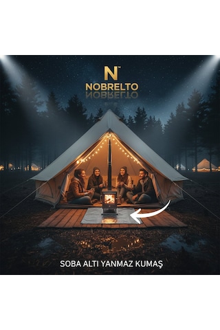 Nobrelto Yanmaz Isı Yalıtım Kumaşı - 70x100 Cm Soba Altı Koruyucu
