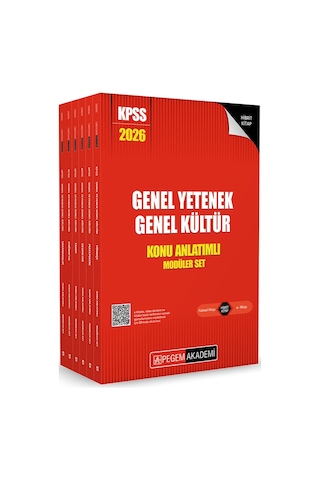 Pegem 2026 Kpss Genel Yetenek Genel Kültür Lisans Konu Anlatımlı Modüler Set 6 Kitap