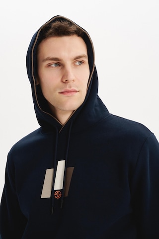 AR-MA Arma Erkek Kapüşonlu Sweatshirt Kanguru Cepli, 3 İplik Şardonlu, Regular Fit, %70 Pamuk %30 Polyester K30254628502 Lacivert
