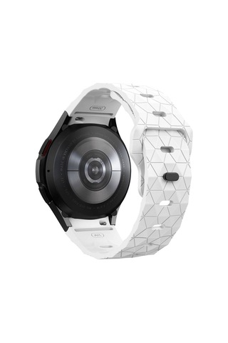 Galaxy Uyumlu Watch 6 44mm Krd-116 20mm Futbol Desenli Spor Tasarımlı Silikon Kordon