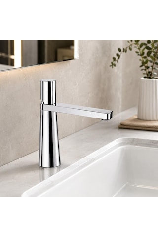 Arco Kısa Lavabo Bataryası Parlak Krom