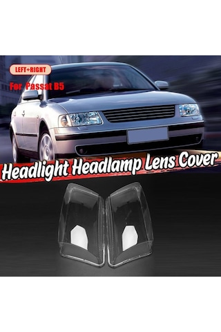 Dinosaurs Çift Sol + Sağ Passat B5 Araba Far Camı Kapağı Far Abajur Ön Işık Shell Kapak