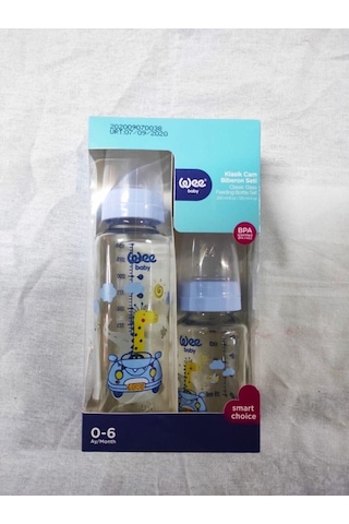 Wee Baby Klasik Cam Biberon Seti Mavi