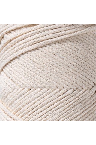 Kürkçü Han Makrome Premium Örgü İpi Ekru 3 MM 200 G 130 M