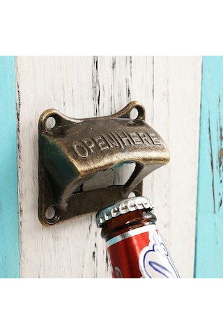 Kırmızı Monteli Şişe Duvar Açacağı Bira Soda Bar Aksesuarları Kırmızı