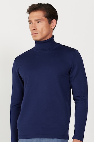 AC&Co / Altınyıldız Classics ERKEK LACI Standart Fit Normal Kesim Tam Balıkçı Yaka Yumuşak Dokulu Basic Triko Kazak Çok Renkli