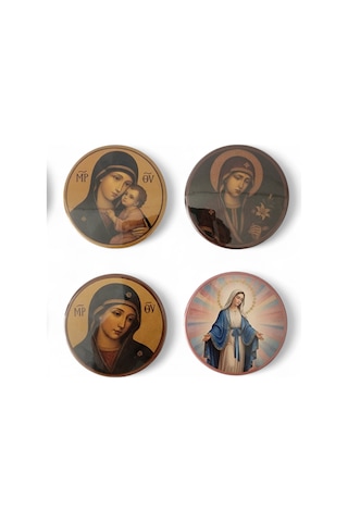 Meryem Ana Magnet 2.set - 4'lü Meryem Ana Magnet Karışık Renkli