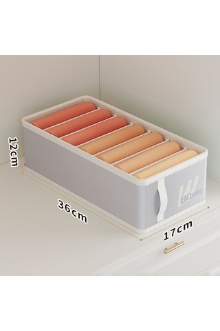 Sones Ana Sayfa Giyim Bölmeleri Nem Geçirmez Saklama Kutusu Katlanabilir Pantolon Düzenleyici Beyaz Küçük 7-ızgara Diğer