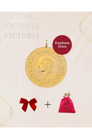 Vıctorıa Gold 1 Adet Çeyrek Altın Eski Tarihli Kulplu 22 Ayar