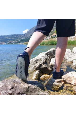 Serabien M Lacivert Kaydırmaz Taban Havuz Deniz Sörf Ayakkabısı 001