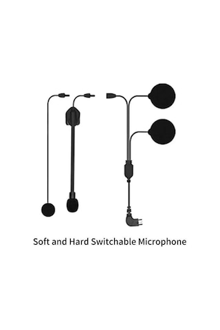 Mikrofonlu Motosiklet Kaskı Kulaklığı Tam/yarım Yüz Kaskları İçin 2 Si 1 Arada Kulaklık Seti