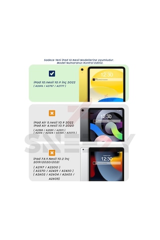 İpad 10.nesil 10.9 İnç 2022 Uyumlu Galaxy Shell Astront Temalı Ço